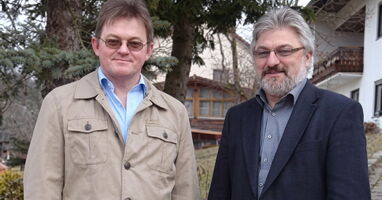 Die Brüder Engelbert Weber jun. und Lothar Weber